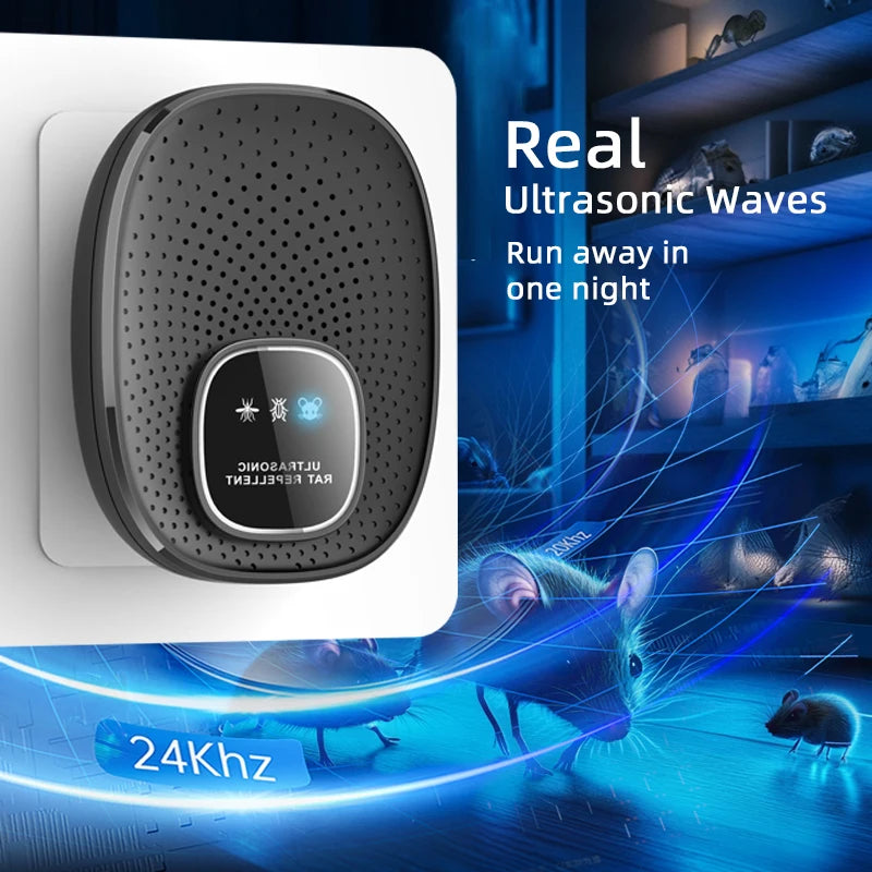 Ultrasonic Rodent Repeller Electronic Pest Control for Mice Rats Harmless Sound Waves Intelligent Home Household