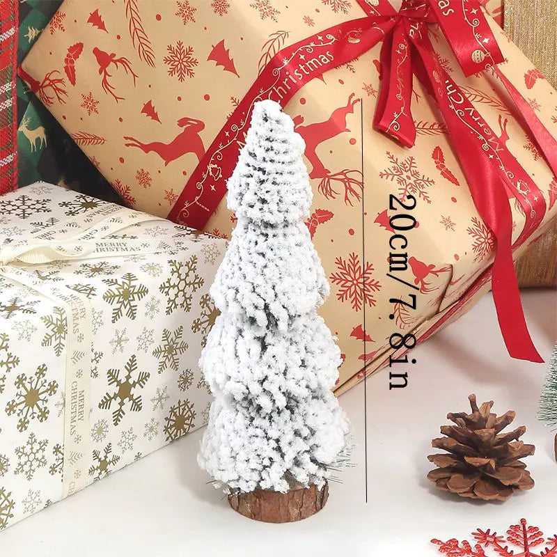 15-30cm Christmas Decoration Xmas Tree Small Cedar Pine for Home Room Decor Party New Year 2024 Navidad Ornaments Accessories
