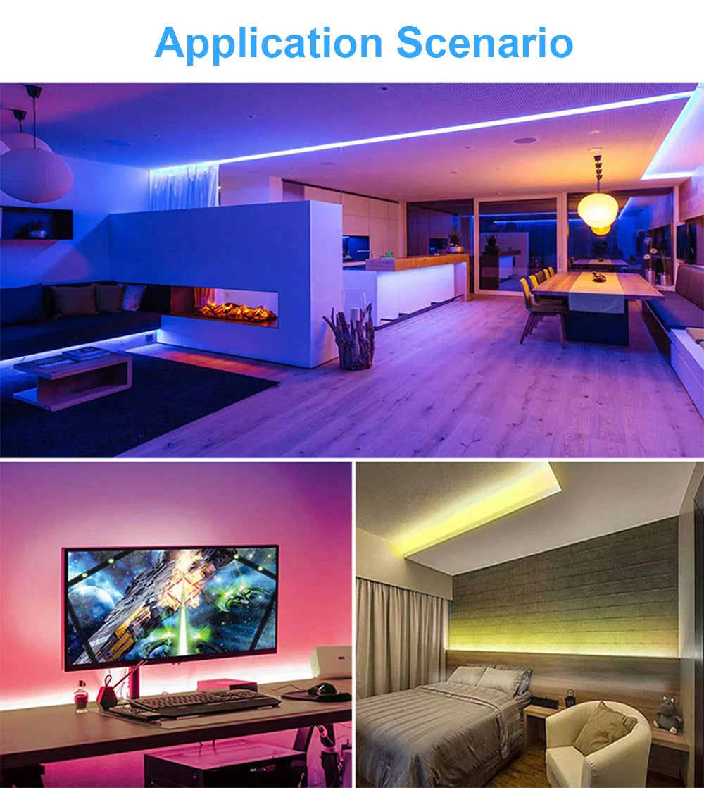 2835 5M 300 600 1200LEDs LED Strip DC12V 24V 120LEDs/m Home Waterproof IP65 Lamp Strip  Flexible And Cuttable Soft Lamp Bar