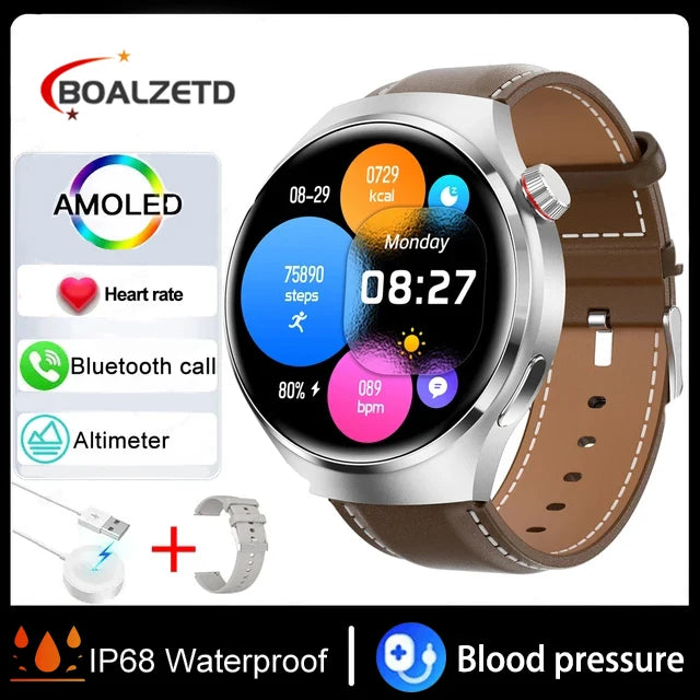 2025 New military outdoor Smart Watch Men HD AMOLED Screen GPS Motion trajectory HeartRate Bluetooth Call SmartWatch IP68 Gift
