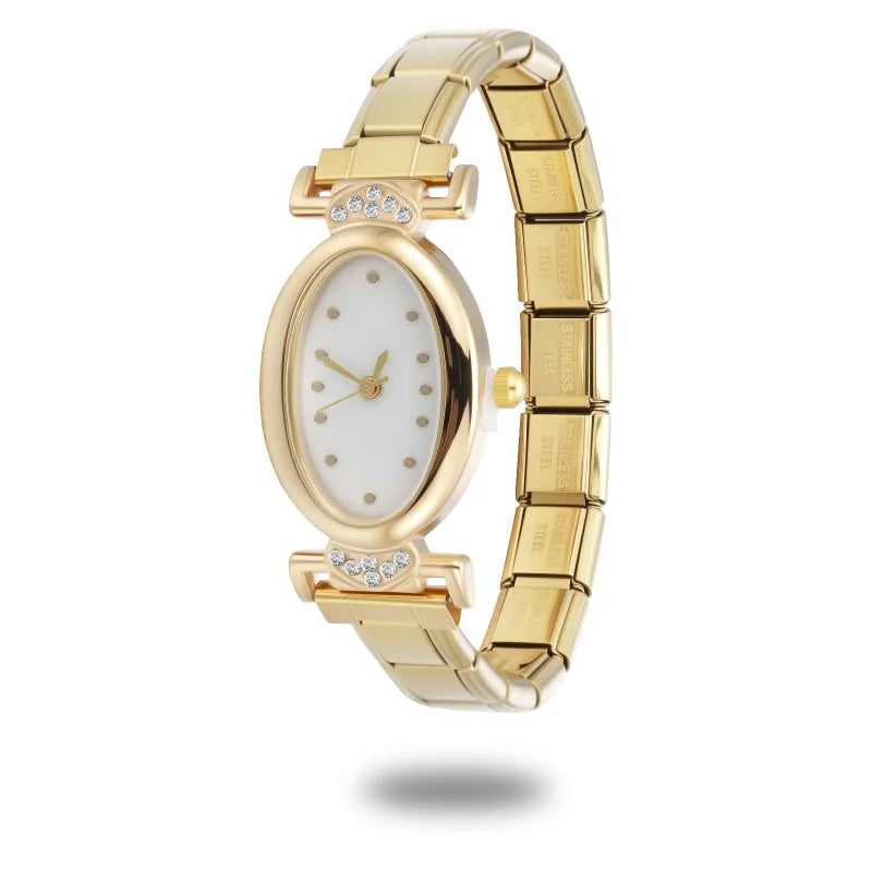 2025 Fashion Women's Men's Stainless Steel Oval Heart Square High Quality Watch Bracelet For Friend Birthday DIY Bracelet Gift