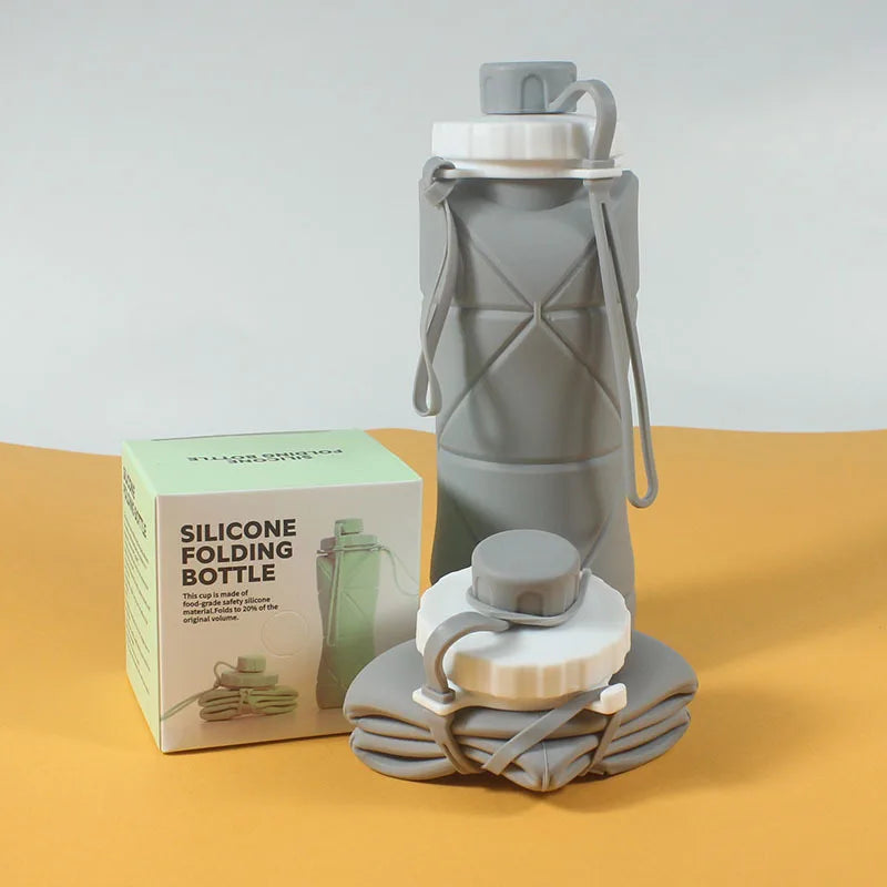 Collapsible Silicone Water Bottle 600ml