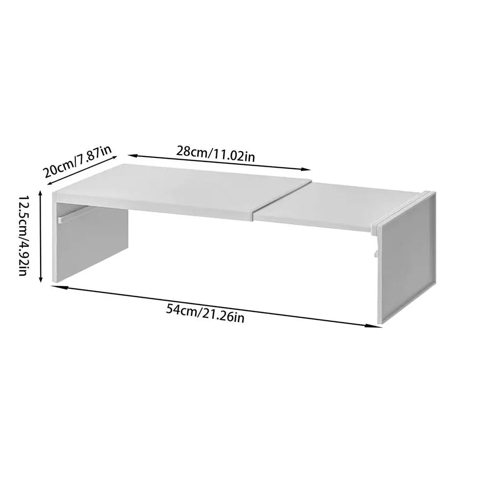 Expandable Kitchen Counter and Cabinet Shelf Space-Saving Stackable Layered Shelf Heavy-Duty Kitchen Storage Accessories for
