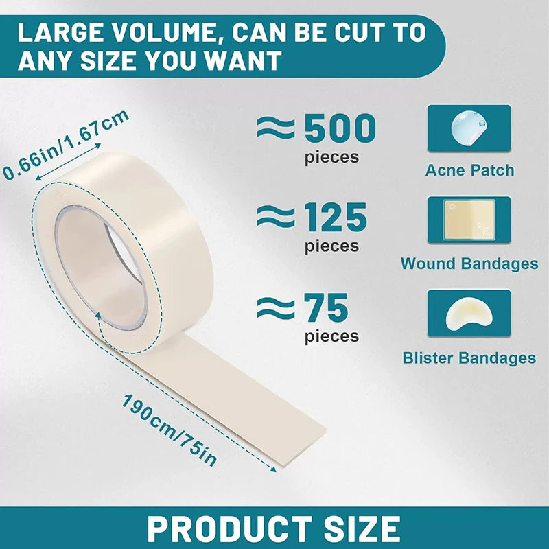 Bed Sore Bandages, Highly Absorbent Hydrocolloid Roll For Wound Care Hydrocolloid Patch Bandages With Self-Adhesive