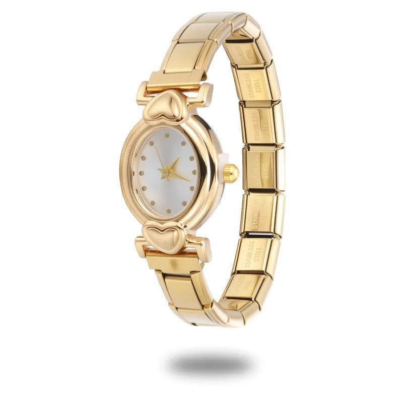 2025 Fashion Women's Men's Stainless Steel Oval Heart Square High Quality Watch Bracelet For Friend Birthday DIY Bracelet Gift