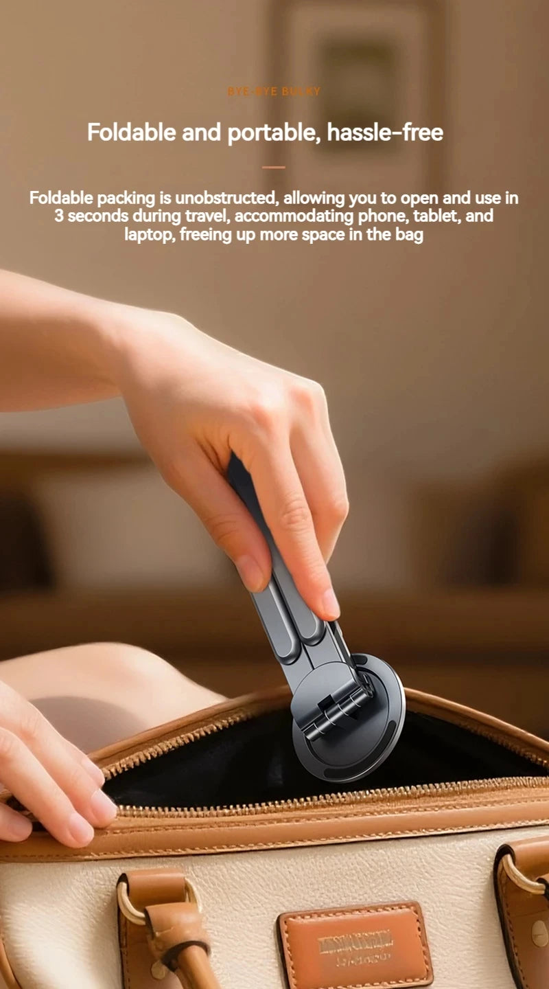 Foldable Aluminum Laptop & Tablet Stand – Portable Adjustable Holder