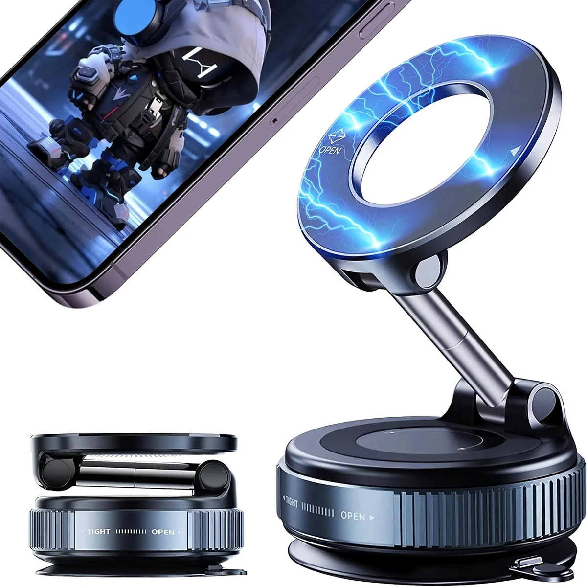 2026 Magnetic Car Phone Holder – 360° Rotatable