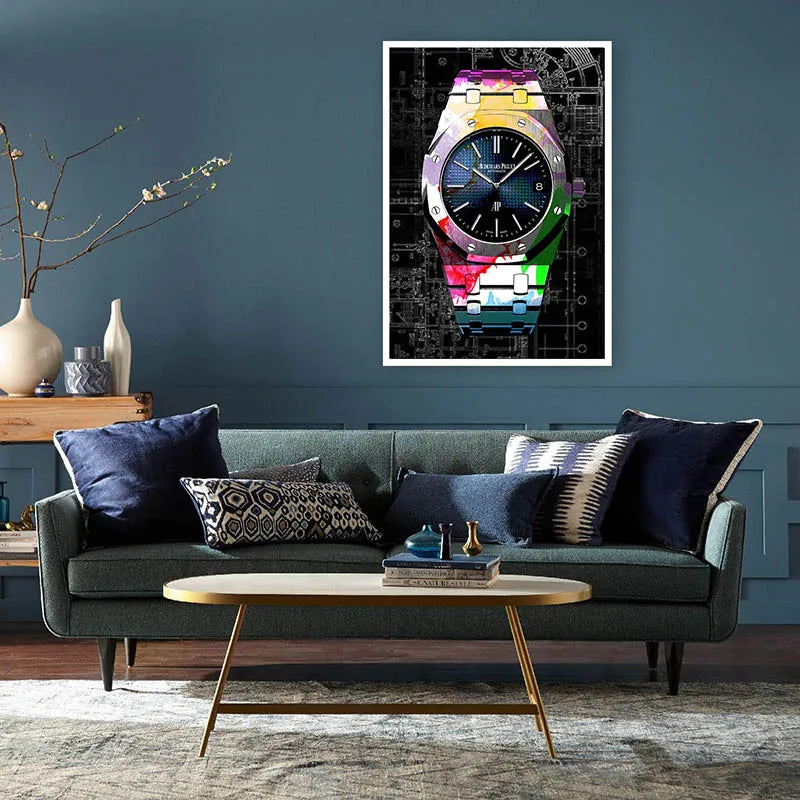 Abstract Luxury Watch Poster Printing, Fashion Watch Canvas Wall Art For Living Room, Office and Home Decoration