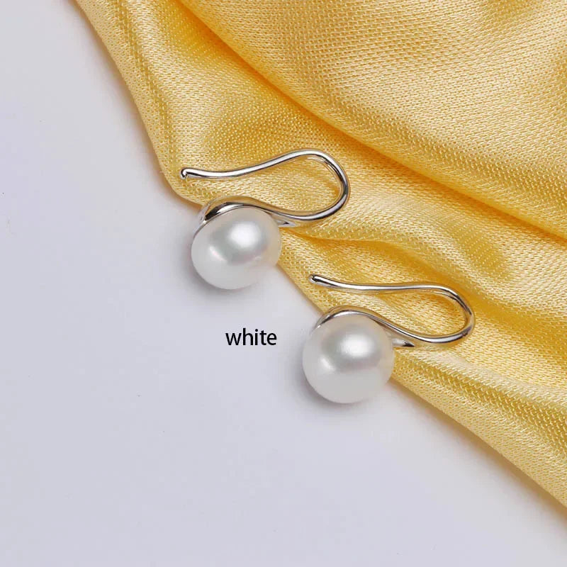 Dainashi 925 Sterling Silver Natural Pearl Earrings Simple Round Classic Earrings Fashion fine Jewelry Gifts earrings for Women
