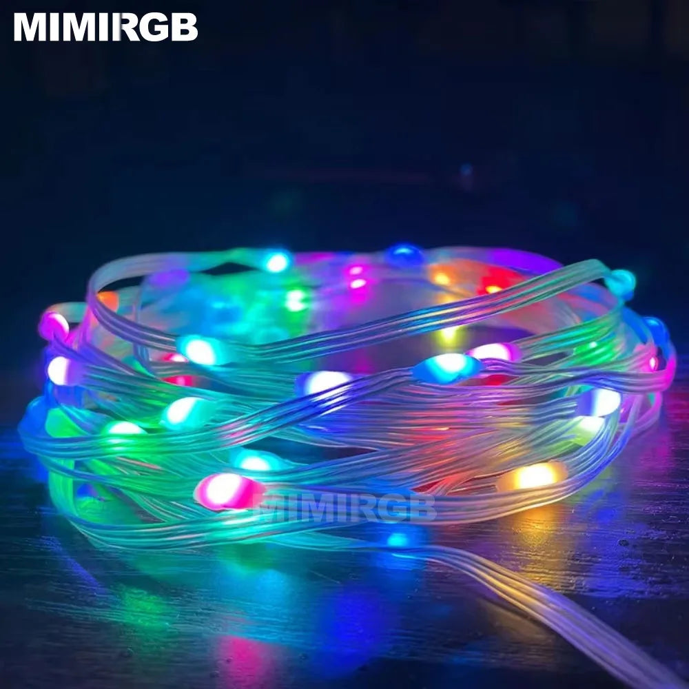Christmas Tree Lights 20M Fairy String Lights w/ APP Control Music Sync 12 Modes IP65 Waterproof USB Powered for Xmas Home Decor
