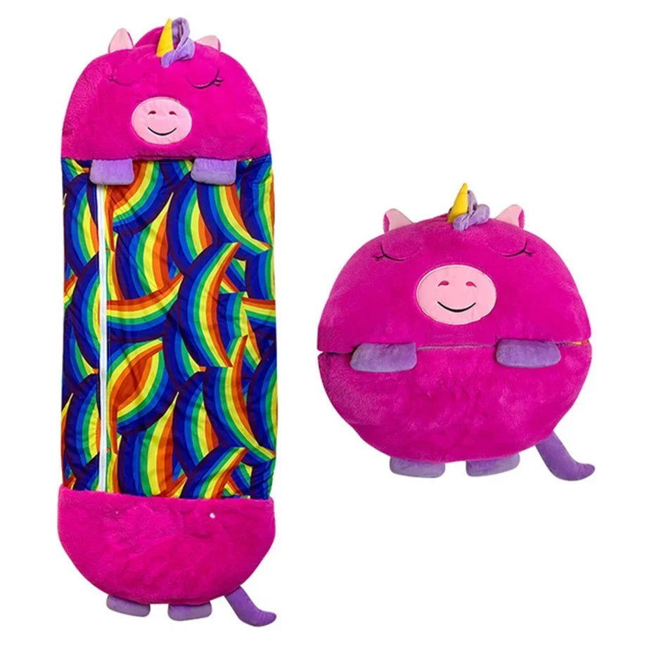 Kids Animal Sleeping Bag Plush Pillow Sleep Sack