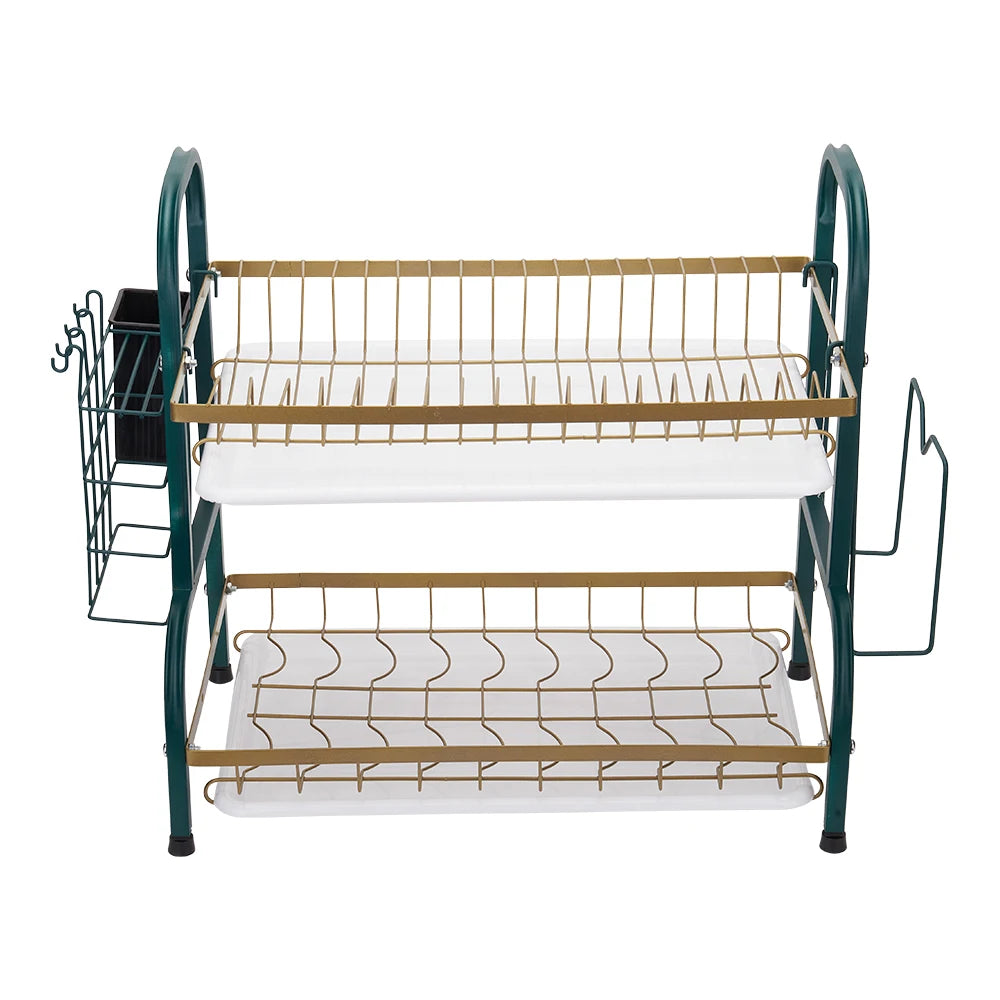 Voltsify 2-Tier Carbon Steel Dish Rack for Kitchen Home Storage Organization