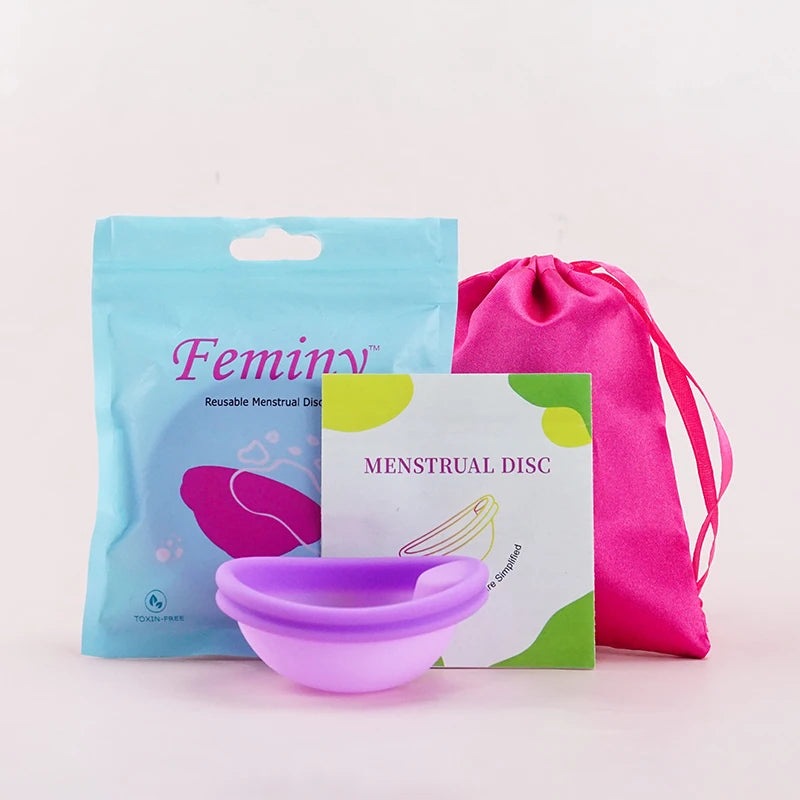 Medical Silicone Menstrual Disc With String Menstrual Cup Period Menstrual Collector Menstruation Disk Women Health Care Hygiene