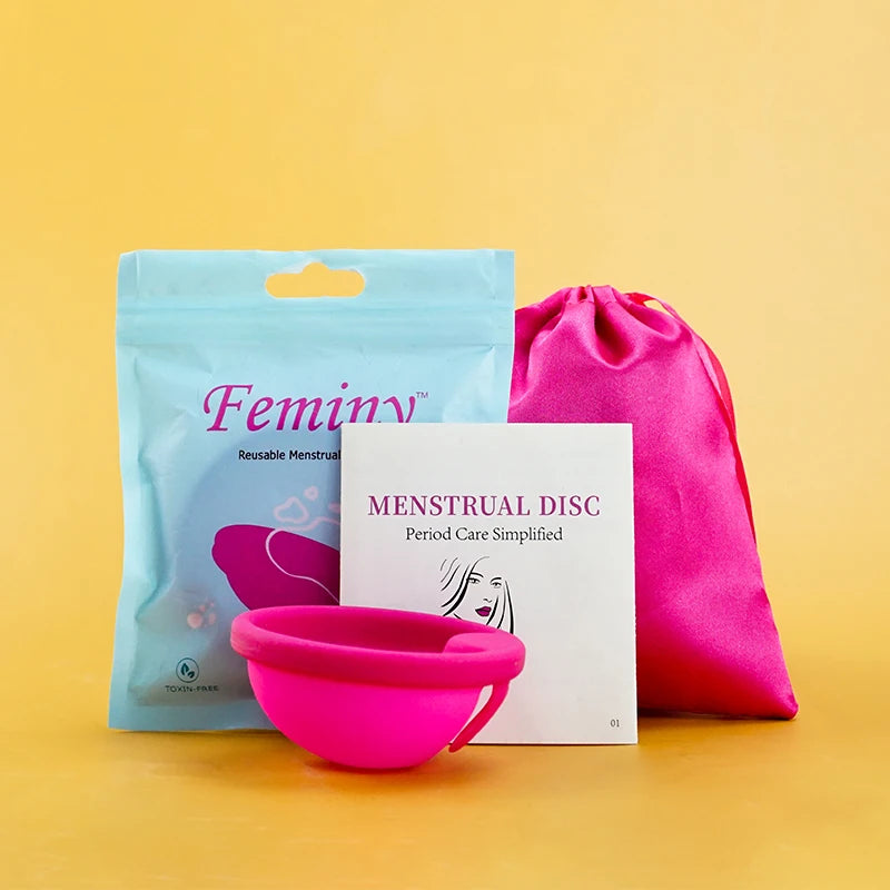Medical Silicone Menstrual Disc With String Menstrual Cup Period Menstrual Collector Menstruation Disk Women Health Care Hygiene