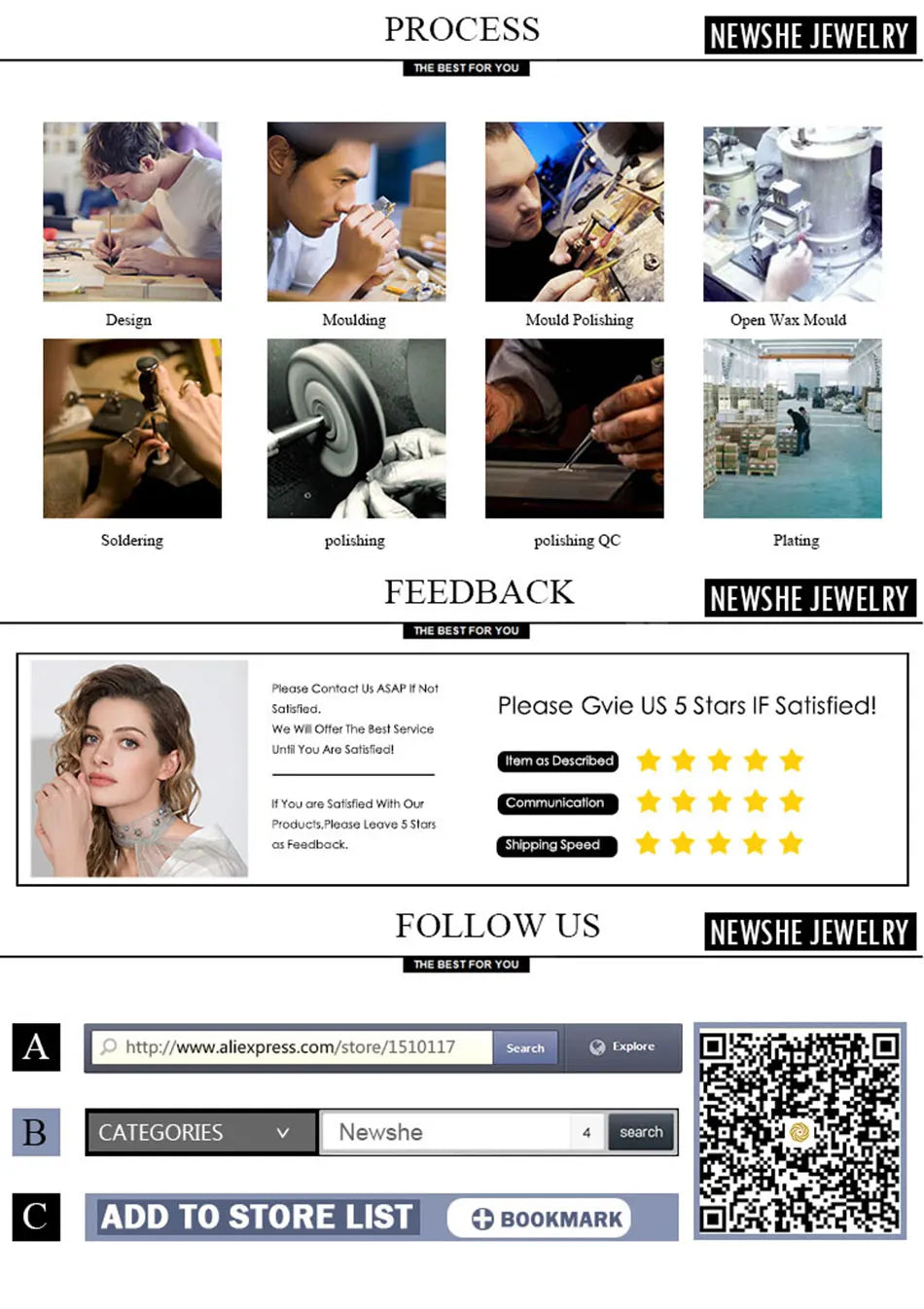 Newshe Original 925 Silver Moissanite Rings GRA Certified D Color VVS1 Diamond Wedding Ring Set for Women Luxury Jewelry