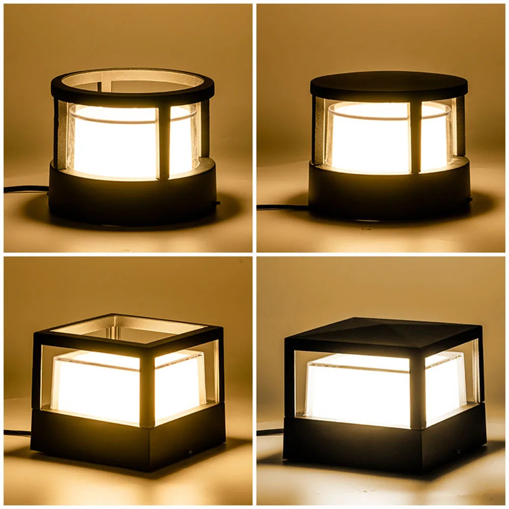 Outdoor 6W 12W  LED Lawn Lamp New Style Waterproof IP66  Garden Path Square Landscape Lawn Lights 110V 220V Warm White Lighting
