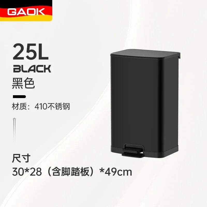 Kitchen Eye-Catching Garbage Can High-Standing Trash Bin Stylish Home Living Room Roller Creative Mobile Bedroom Bin