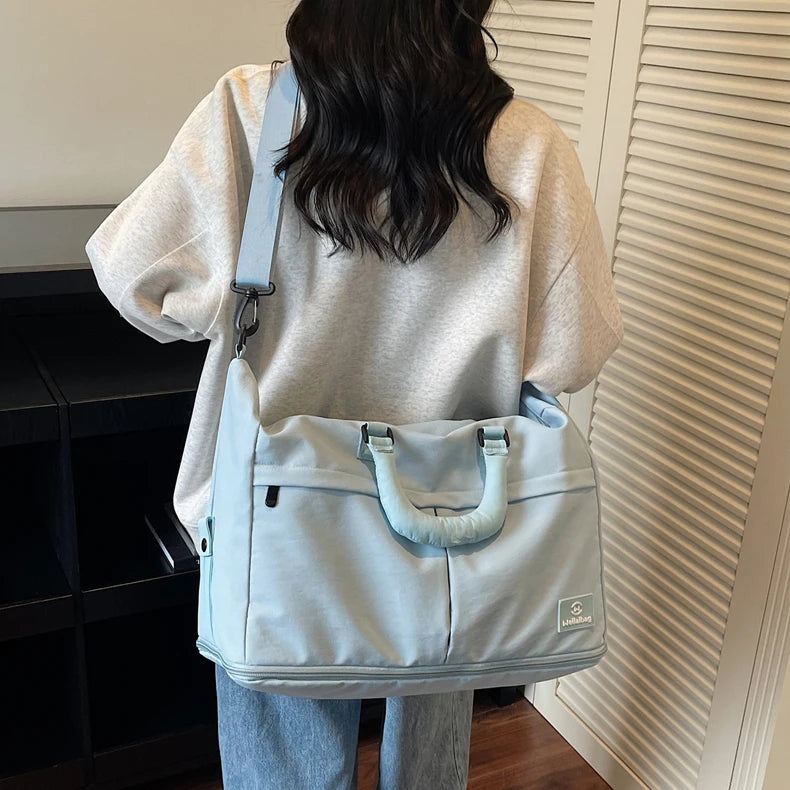 Women Travel Luggage Shoulder Bags Casual Outdoor Travel Short  TripTote Bag Portable Commuting Gym Fitness Sports Handbag