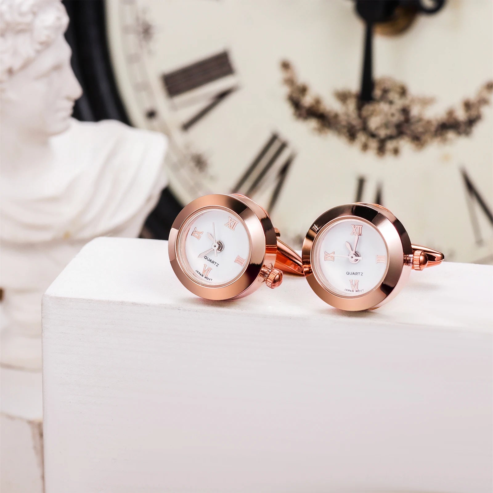 Battery Digital Watch Cufflinks Men's Lepton Real Clock Cufflinks Watch Cufflinks Men's Jewelry