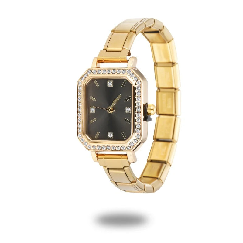 2025 New Fashion 1PC Men Women's Stainless Steel Round Simple Watch Bracelet Bangle For Friend Wife Birthday Gift DIY Jewelry