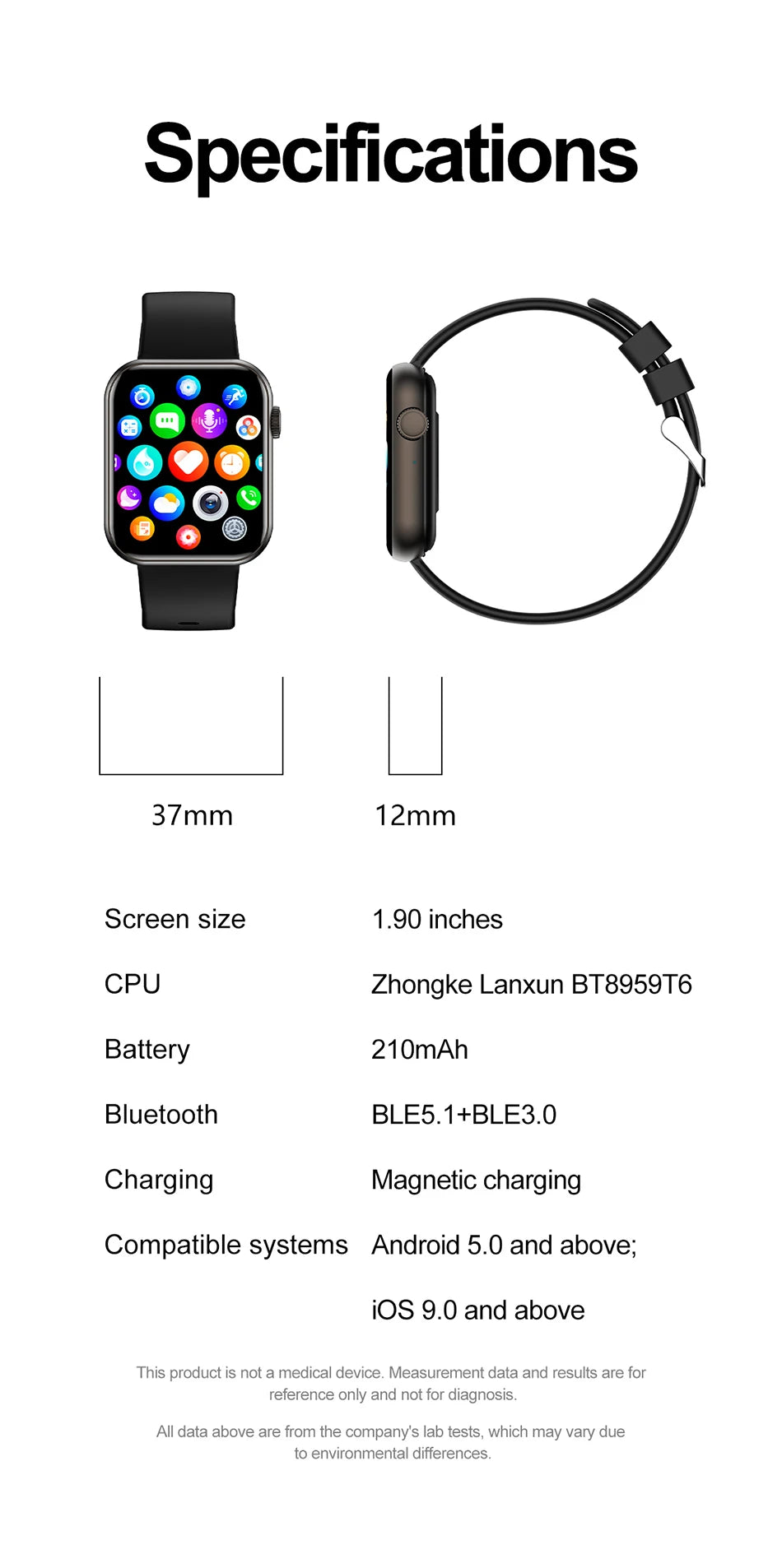 Bluetooth Call Smartwatch with Heart Rate
