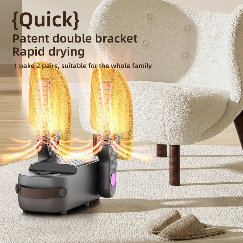 Shoe Dryer Boot Warmer UV Sterilizer Fast Drying Deodorizer Intelligent Timer for Boots Sneakers Home Use Portable Electric