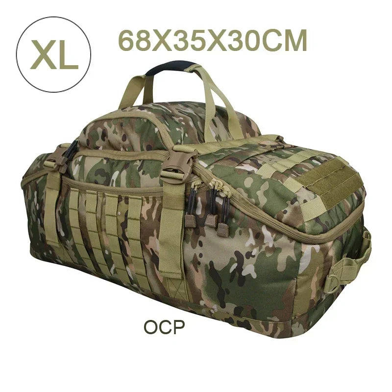 Large Tactical Duffle Backpack 30L–80L Travel Bag