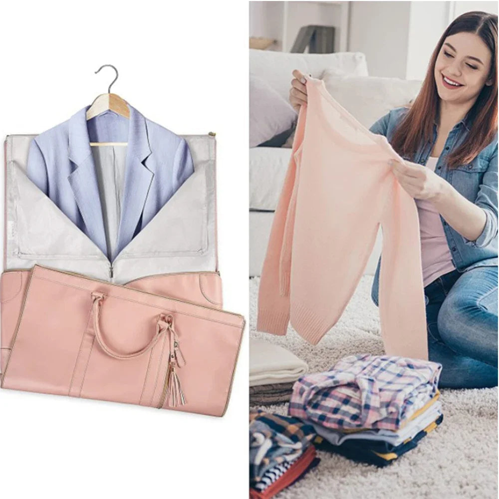 Travel Luggage Bag with Shoe Compartment Large Capacity Portable Duffle Bag Women's Foldable Suitbag Waterproof Clothes Totes