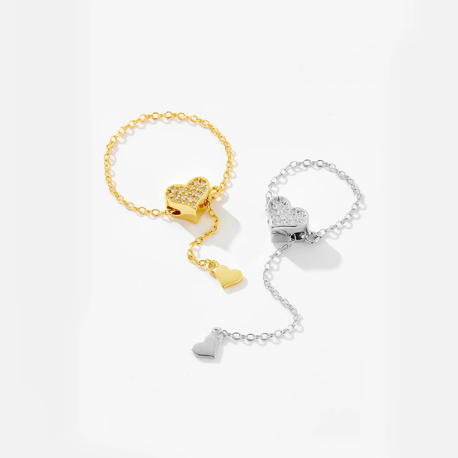 VEWANT Women 925 Sterling Silver Heart Zircon Adjustable Flexible Fix Pulling Rings 2024 Birthday Party Fashion Fine Jewelry