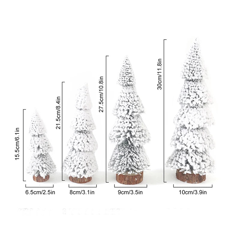 15-30cm Christmas Decoration Xmas Tree Small Cedar Pine for Home Room Decor Party New Year 2024 Navidad Ornaments Accessories