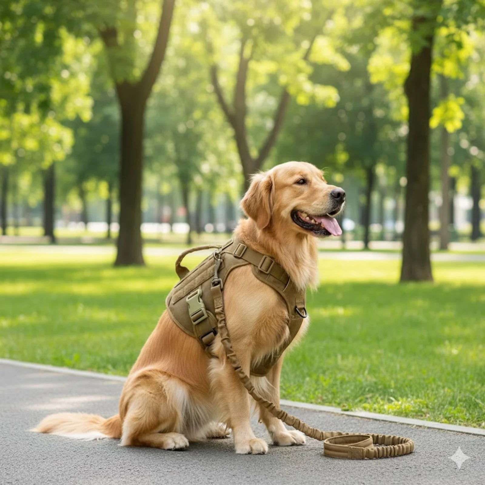 Tactical Dog Harness Leash Set with Control Handle