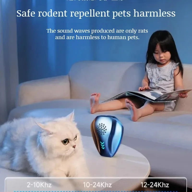 High Power Ultrasonic Rat Mosquito Repeller Indoor Portable Plug In Safe Home Office Low Noise Long Range Effective Repelling