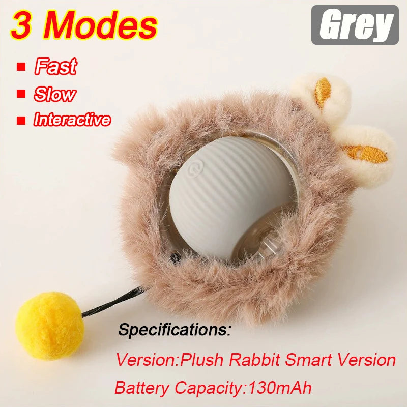 Smart Interactive Cat Ball Toy with Faux Tail