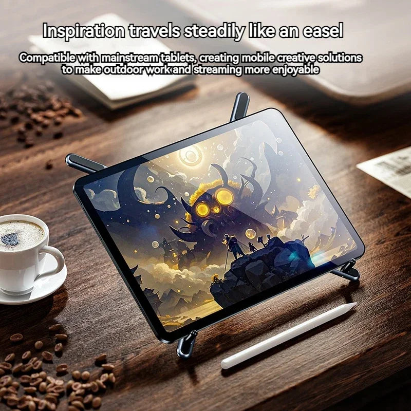 Foldable Aluminum Laptop & Tablet Stand – Portable Adjustable Holder