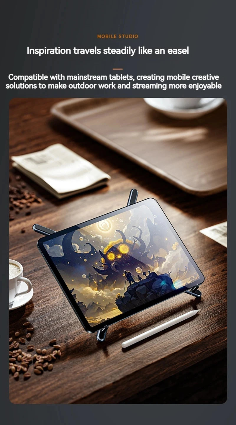 Foldable Aluminum Laptop & Tablet Stand – Portable Adjustable Holder