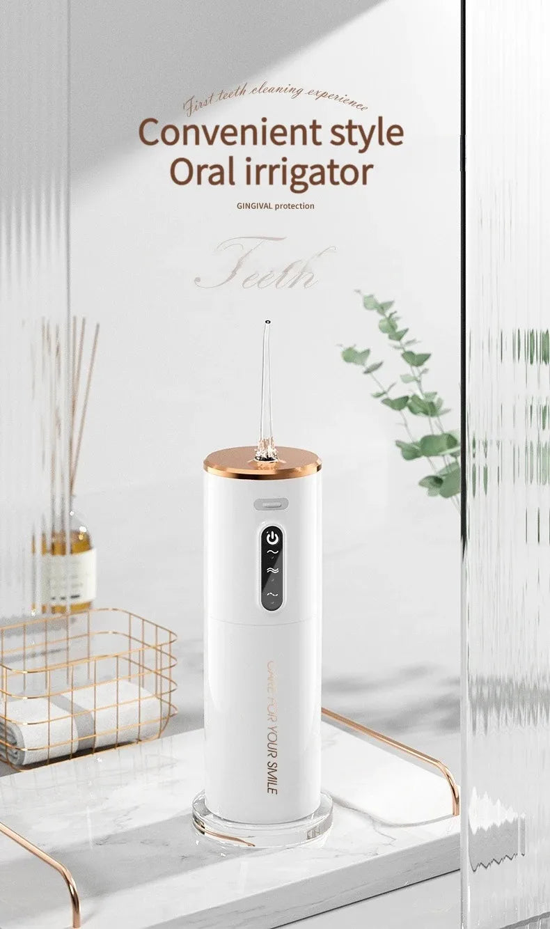Portable Electric Oral Irrigator Water Flosser 3 Modes Waterproof Dental Cleaner for Teeth Personalized Oral Care