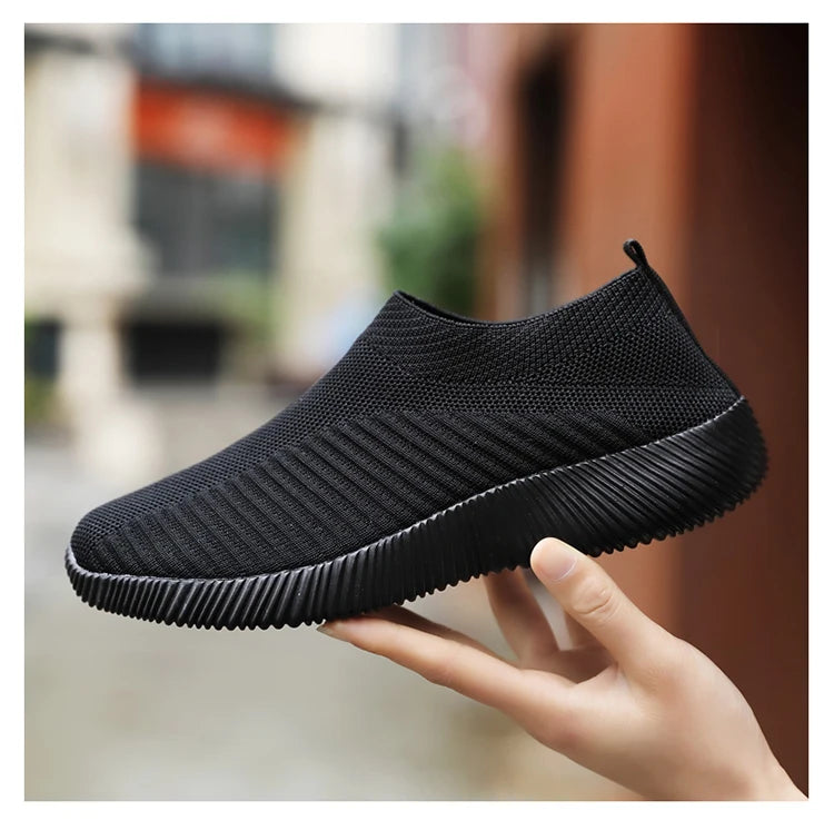 Women’s Slip-On Vulcanized Sneakers Lightweight Flats