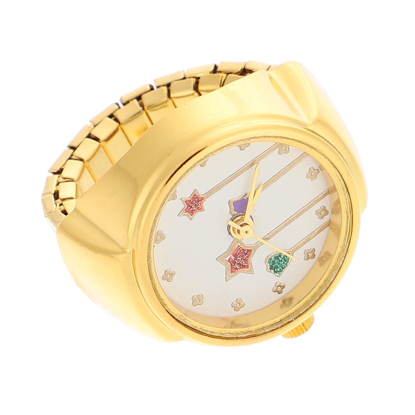 Ring Watch Finger Portable Bezel Wear-resistant People Watches For Men Stainless Steel Exquisite Wear-resistant Ring Clock Decor