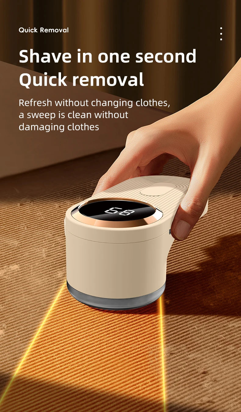 Portable Fabric Shaver LED Screen Electric Lint Remover for Clothes Sweater Fur Pill Shaver USB Rechargeable Handheld