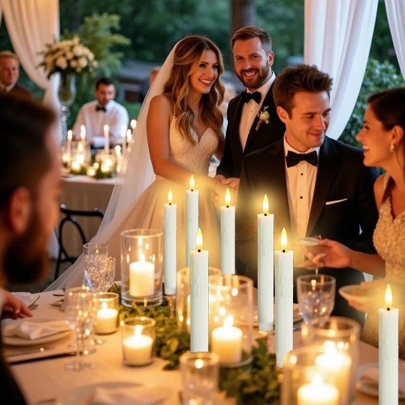 12-300 pcs Flameless Taper Candles LED Candles 7.5in Battery Operated for Wedding Decoration Candle for Holiday/Church/Christmas