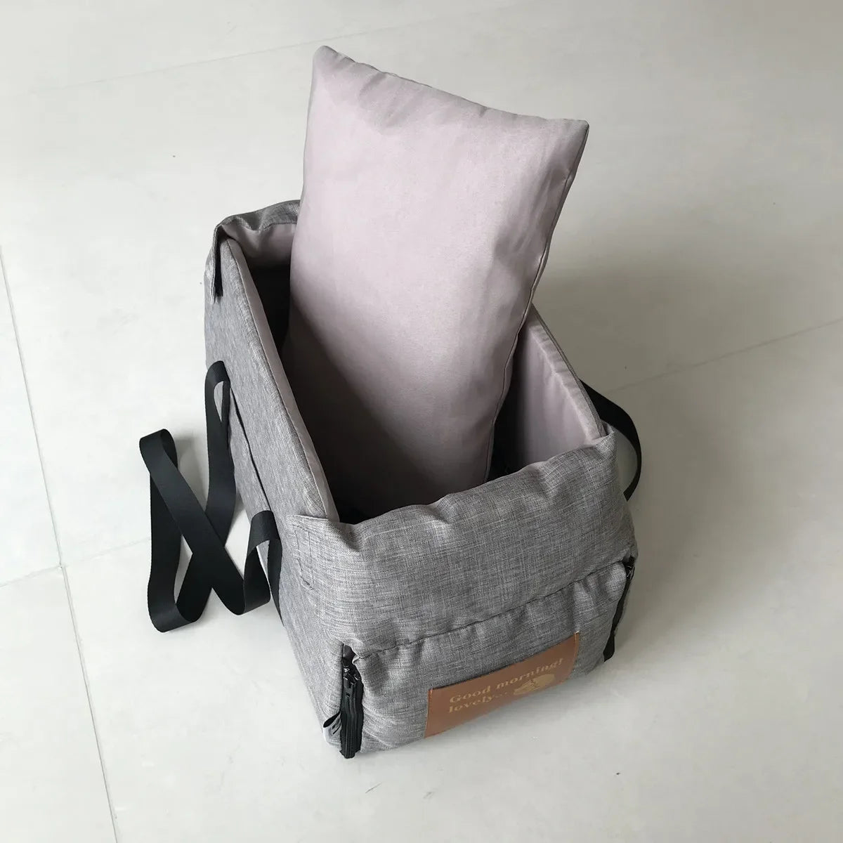 Pet Products Portable Console Booster Dog Car Seat & Carrier for Small Dogs & Cats,Car Seat for Center Car Armrest Safety Tether