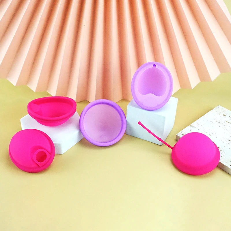 Medical Silicone Menstrual Disc With String Menstrual Cup Period Menstrual Collector Menstruation Disk Women Health Care Hygiene
