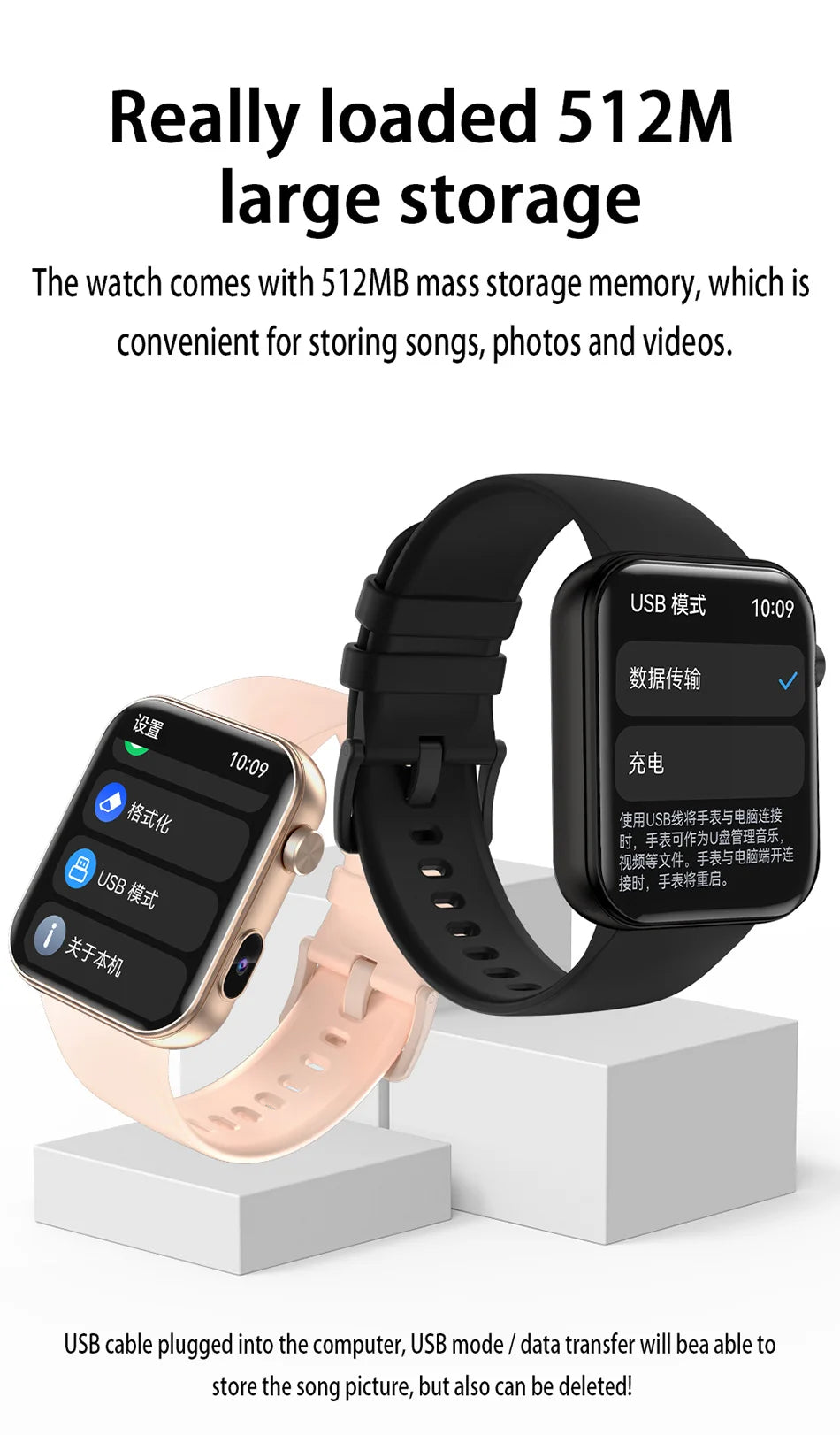 Camera Smart Watch with Video, BT Call & Health