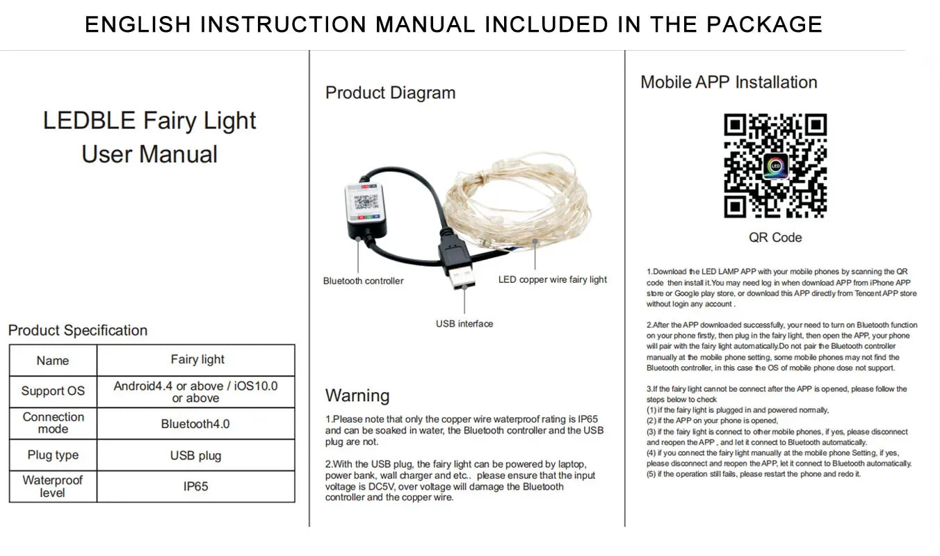 Christmas Tree LED Fairy Lights Smart Bluetooth Garland Festoon LED Chain Light Outdoor Waterproof New Year Decoration 2025