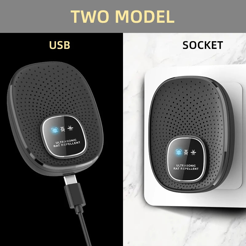 Ultrasonic Rodent Repeller Electronic Pest Control for Mice Rats Harmless Sound Waves Intelligent Home Household
