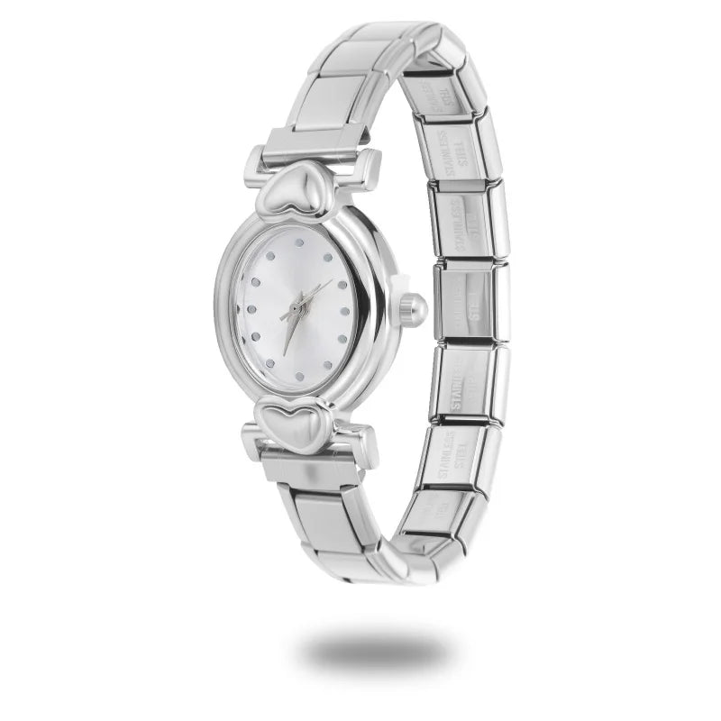 2025 Fashion Women's Men's Stainless Steel Oval Heart Square High Quality Watch Bracelet For Friend Birthday DIY Bracelet Gift