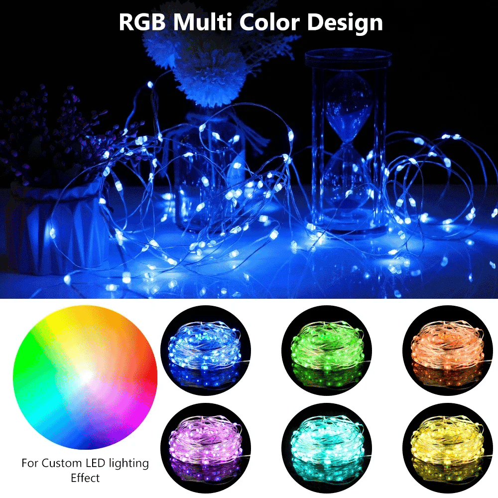 Christmas Tree LED Fairy Lights Smart Bluetooth Garland Festoon LED Chain Light Outdoor Waterproof New Year Decoration 2025