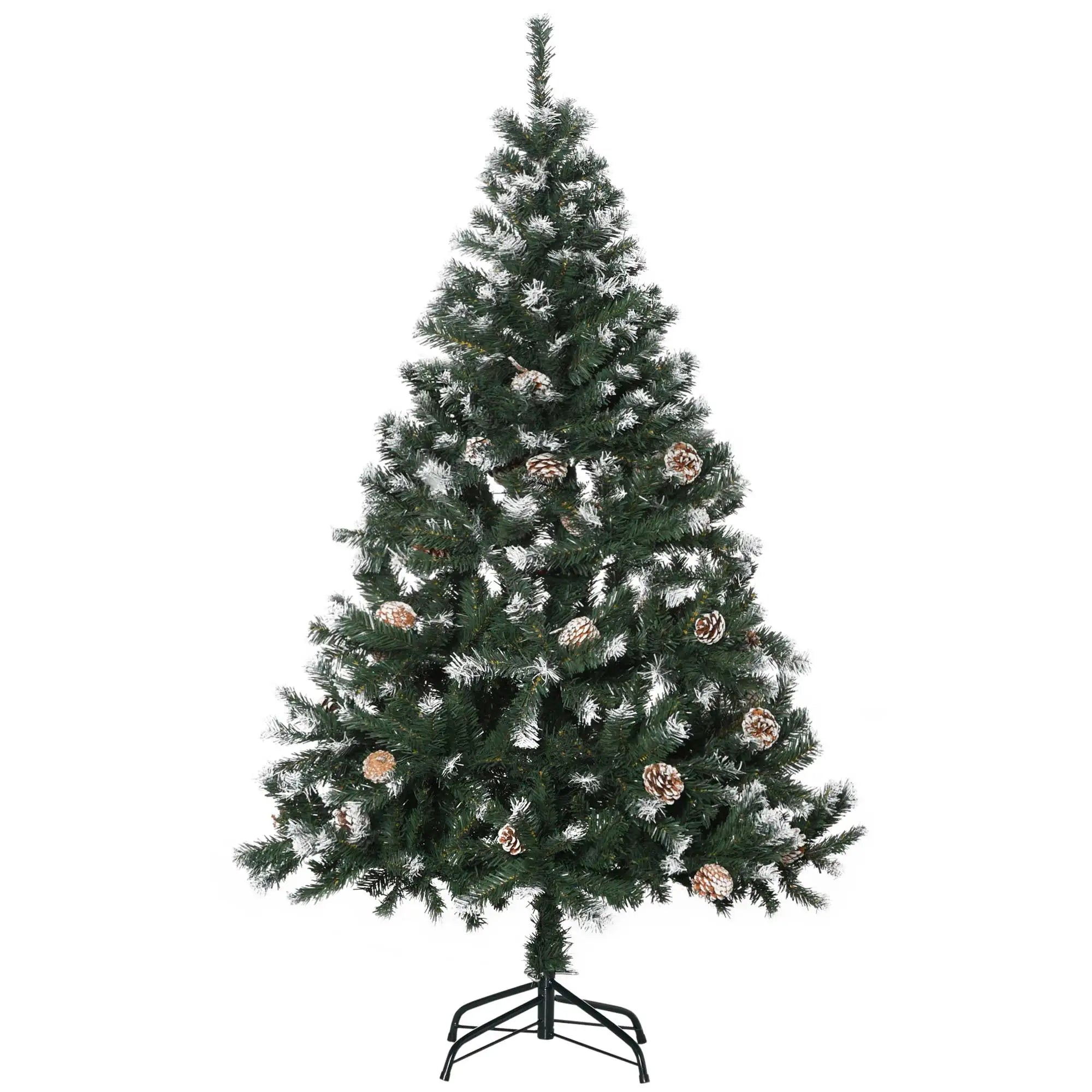 HOMCOM 5FT Artificial Christmas Tree Xmas Indoor Decoration, Automatic Open