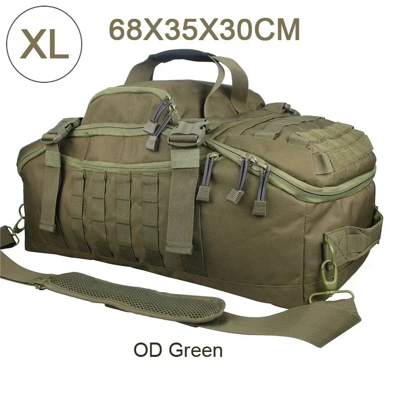 Large Tactical Duffle Backpack 30L–80L Travel Bag