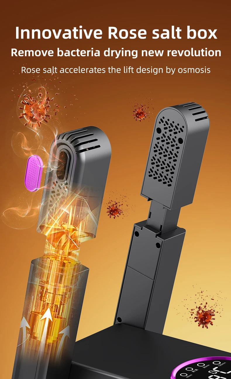 Foldable Electric Shoe Dryer  Deodorizer Sterilizer for Boots Sneakers Portable Smart Display Timer Control Travel Home Gym